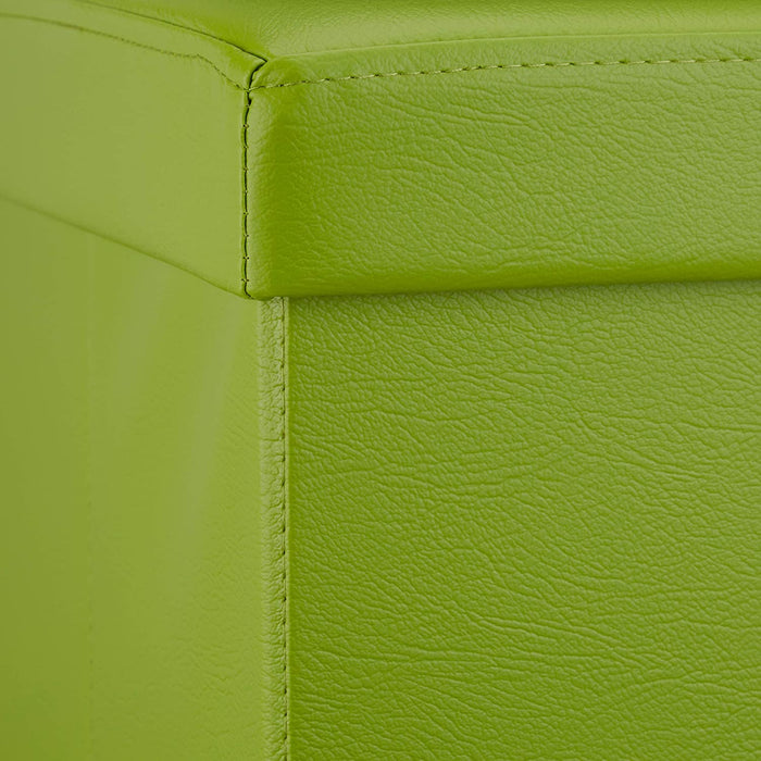 Sgabello pieghevole sintetico pouf contenitore pieghevole 114 cm verde 13_0002807_2
