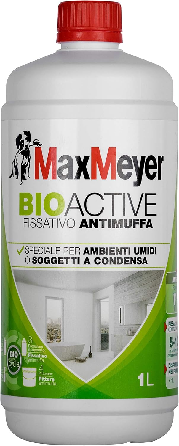 Fissativo Antimuffa all'Acqua per Interni BIOACTIVE, Incolore, 1L