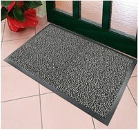 Zerbino Asciugapassi Antiscivolo 60x90 cm Tessitura Morbida Retro Gommato Antracite