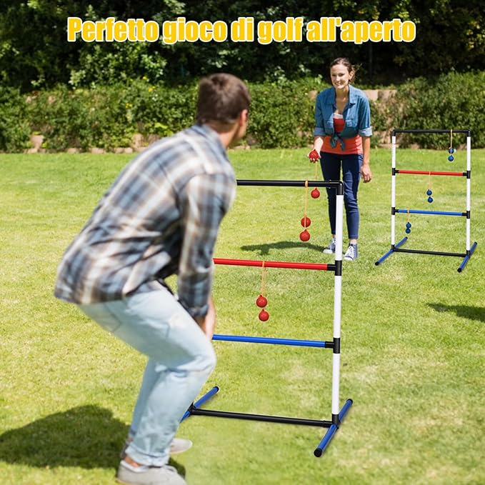 Ladder Ball Gioco Golf Toss, Gioco per Interno ed Esterno con 6 Palline e Borsa per Il Trasporto, Segnapunti Incorporato