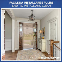 Tenda Antimosche Modello GLIT PIENO in PVC, Plastica Avorio | Largh. 0,80m x Alt. 2,40m | Protezione Insetti, Porta, Esterno, Interno