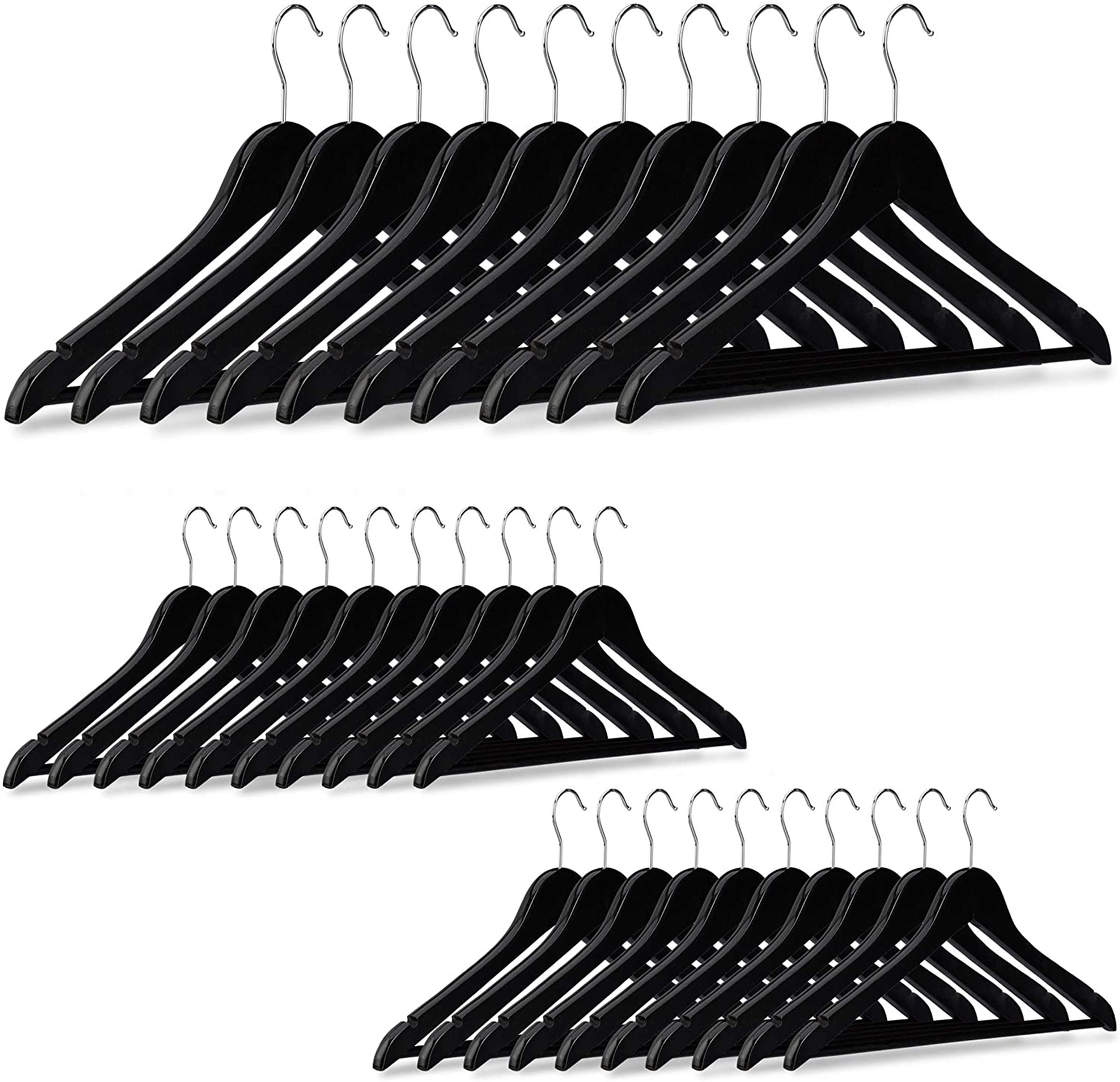 Set di 30 grucce con tacche in legno nero 13_0002499_3