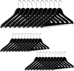 Set di 30 grucce con tacche in legno nero 13_0002499_3