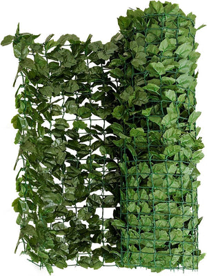 Siepe Artificiale con Foglie Edera Sintetica per Balcone Recinzioni Ringhiere Giardino (150 x 240 cm)
