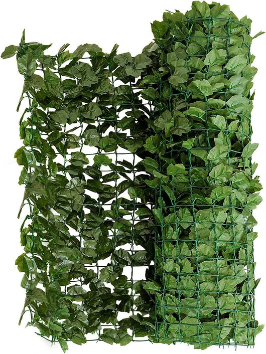 Siepe Artificiale con Foglie Edera Sintetica per Balcone Recinzioni Ringhiere Giardino (150 x 240 cm)