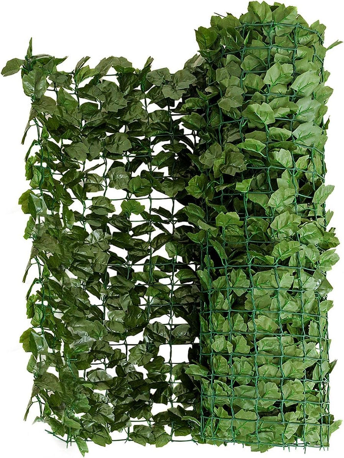 Siepe Artificiale con Foglie Edera Sintetica per Balcone Recinzioni Ringhiere Giardino (150 x 240 cm)