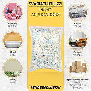 Imbottitura Trucioli Poliuretano al kg | Per Cuscini, Divani, Poltrone, Fai-da-te | Waterfoam, Ovatta, Resistente & Confortevole