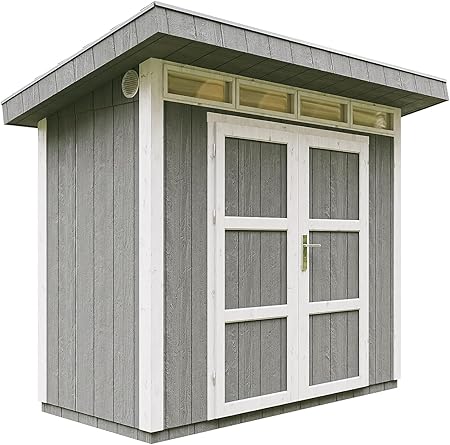 Casetta da Giardino di QUALITÃ€ PREMIUM 3mq-L161xW294cm - TIMBELA M901A-CAVERN STEEL