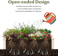 Orto Rialzato da Esterno in Legno di Pino, Vaso per Piante con Fondo Aperto, Fioriera da Giardino per Fiori, Verdure e Erbe da Balcone o Terrazza, Naturale (120 x 61 x 25,5 cm)