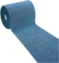 Tappeto Cucina 57x360 cm Tessitura Piatta Antiscivolo Multiuso Corsia Corridoio Made In Italy Blu