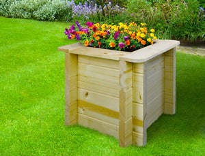 L'aiuola di giardino sopraelevata in legno - 38x38x35 cm - Timbela M610
