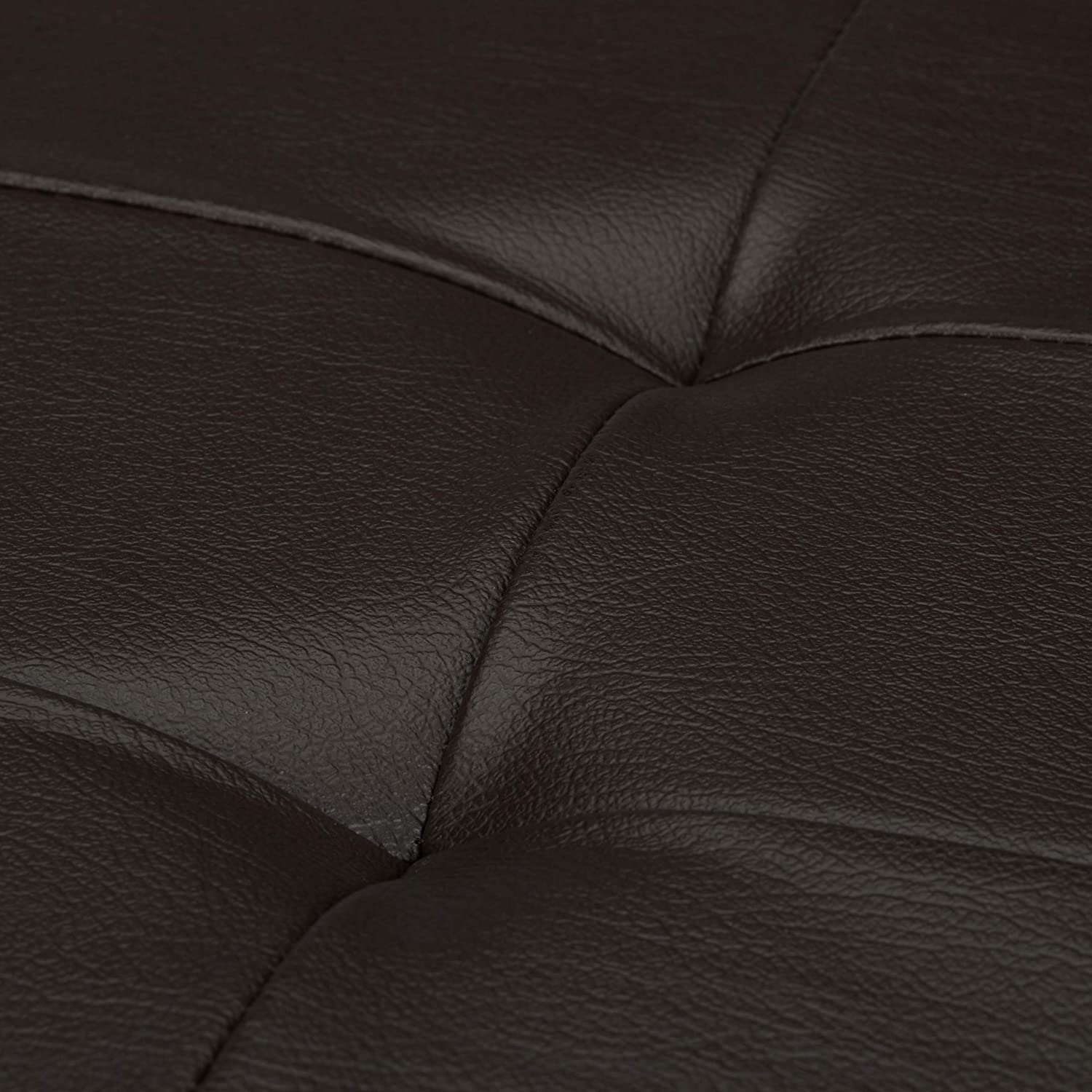 Sgabello pieghevole sintetico pouf pieghevole 76 cm marrone 13_0002808