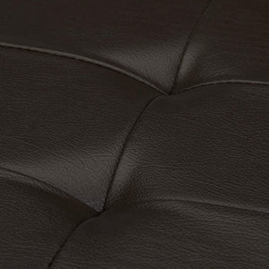 Sgabello pieghevole sintetico pouf pieghevole 76 cm marrone 13_0002808