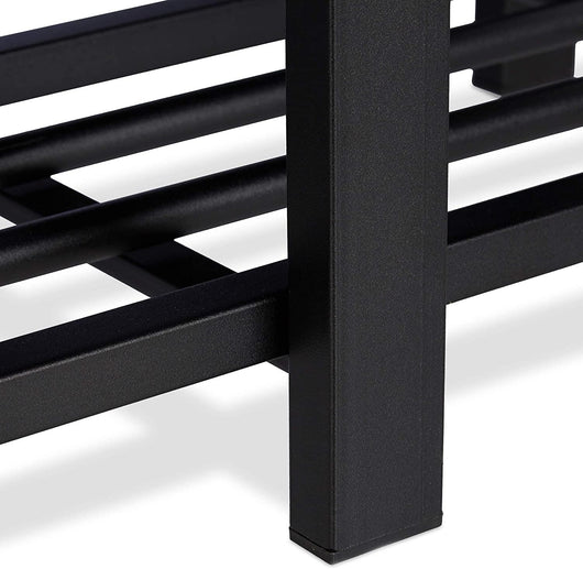 Panca da ingresso scarpiera panca sgabello 90,5 cm nero 13_0000352_3