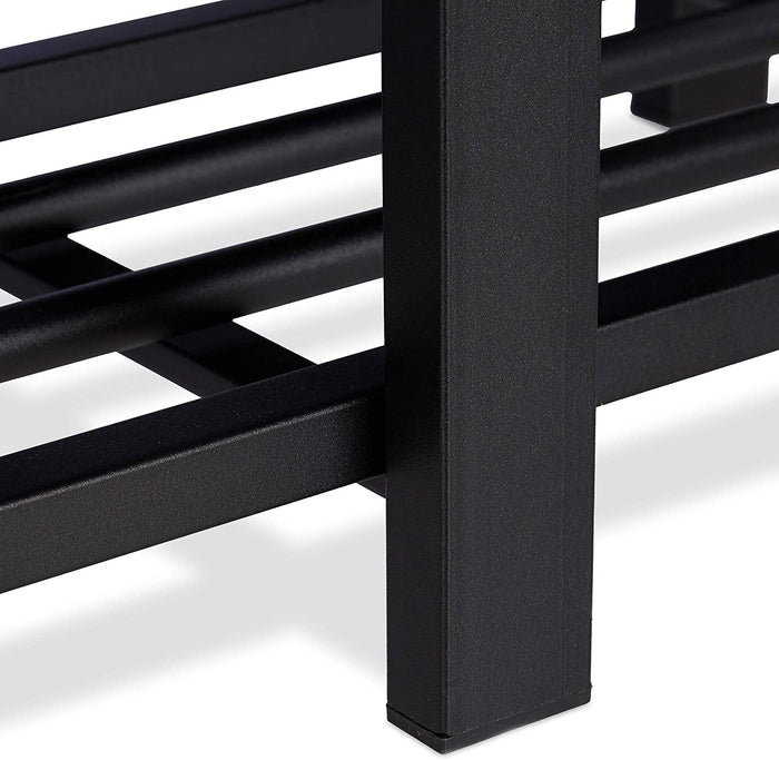 Panca da ingresso scarpiera panca sgabello 90,5 cm nero 13_0000352_3