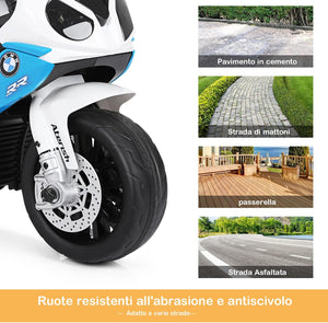 BMW Moto Cavalcabile per Bambini, Moto Giocattolo con Rotelle, Fari, Funzione Musica, Motocicletta a 3 Ruote, Regalo Perfetto per Bambini, 66 x 37 x 44,5 cm (Blu)