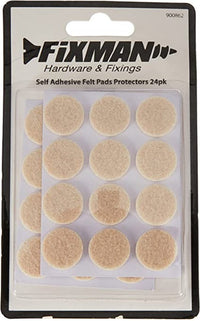 Set di feltrini autoadesivi 24 p.zi per protezione pavimenti,armadi,cassetti ecc. fixman