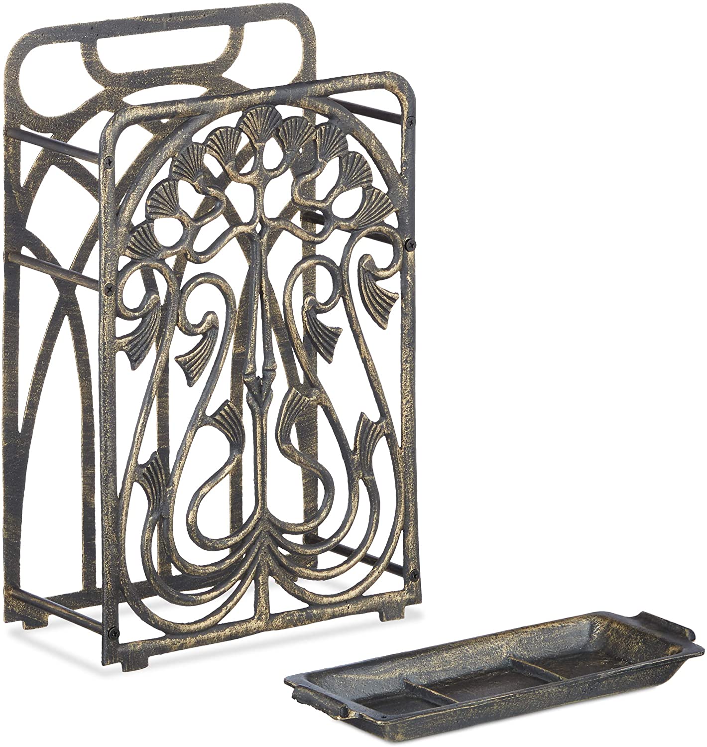 Portaombrelli vintage in fusione di alluminio retrò antico vintage raccogli acqua 48,5 bronzo 13_0002222