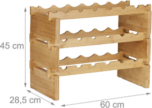 Mensola portabottiglie impilabile su 3 livelli 45 cm bambù 13_0002171_2