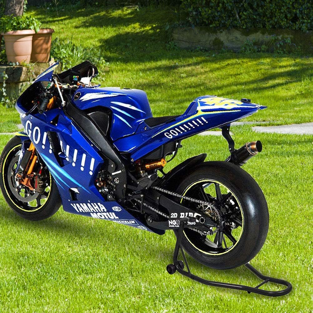 Cavalletto per Moto, Cavalletto Posteriore Moto Universale, Regolabile in Larghezza(nero)