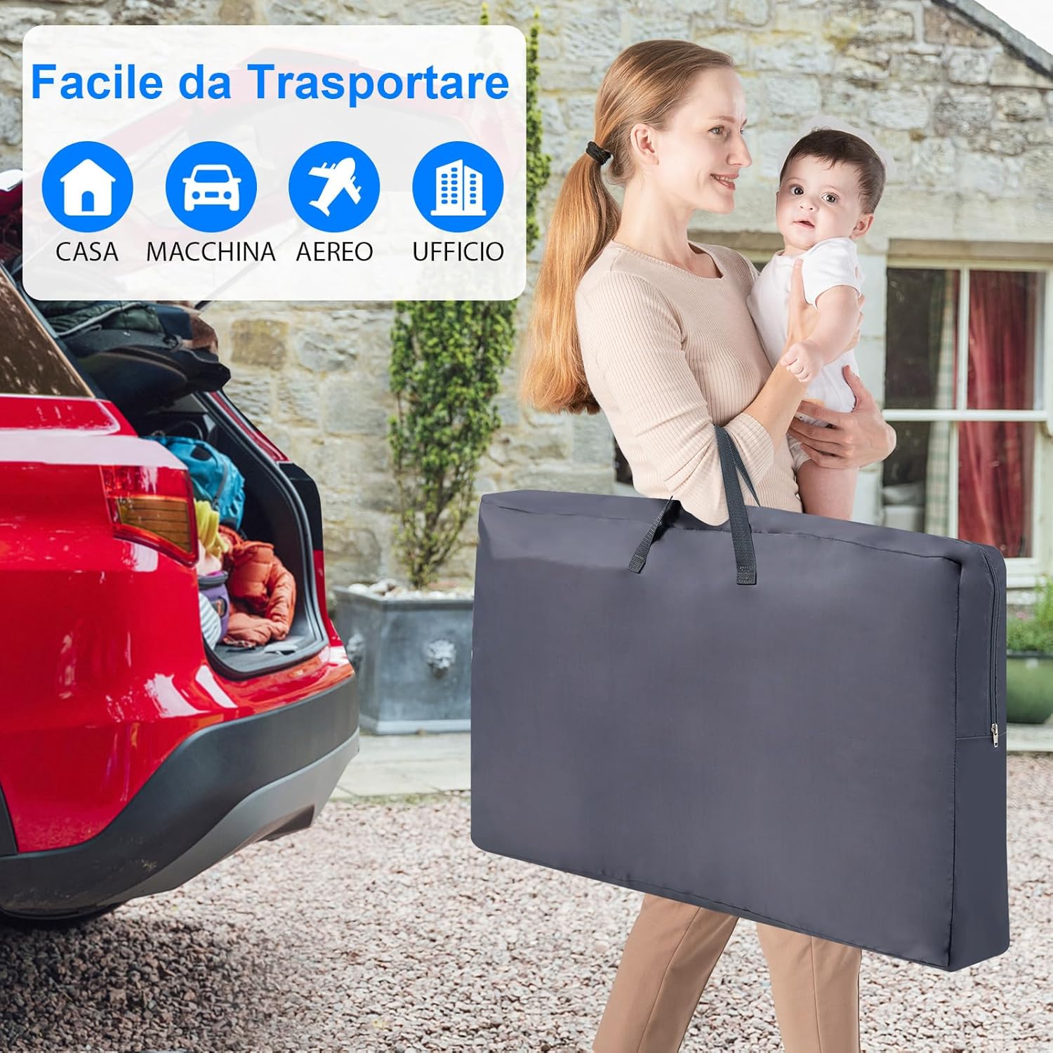 3 in 1 Culla Neonato Fianco Letto, Lettino Neonato Dondolo con Materasso, Culla Co-Sleeping Fino a 9 kg, Altezza Regolabili, Inclinazione di 10°, 84 x 59,5 x 80,5cm (Grigio Scuro)