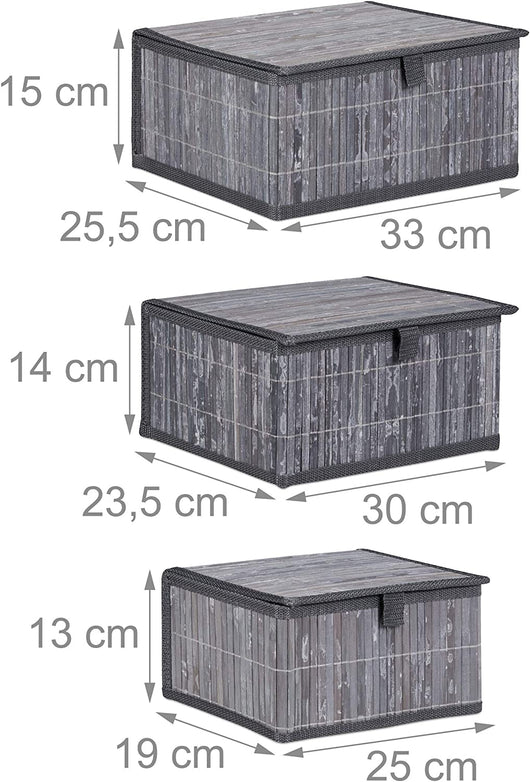 Set di 3 cestini portaoggetti decorativi in ​​bambù grigio 13_0002491_4