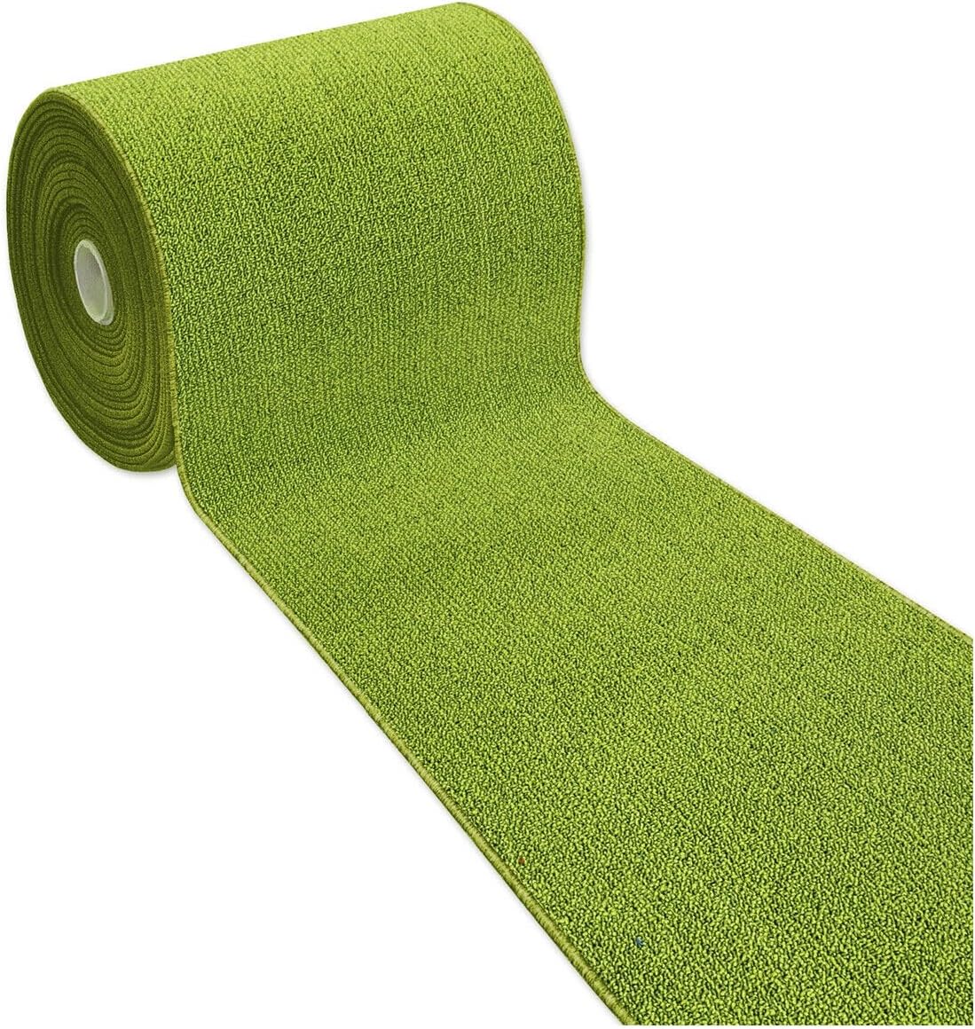 Tappeto Cucina 57x270 cm Tessitura Piatta Antiscivolo Multiuso Corsia Corridoio Made In Italy Verde