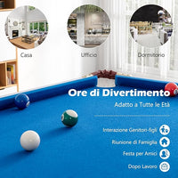 Tavolo da Biliardo Pieghevole, Mini Tavolo da Gioco Biliardo con Set di Accessori Stecche Palline Gessetti e Spazzola, Piedi Regolabili, per Sala Giochi bar Palestra, 122x64x78 cm