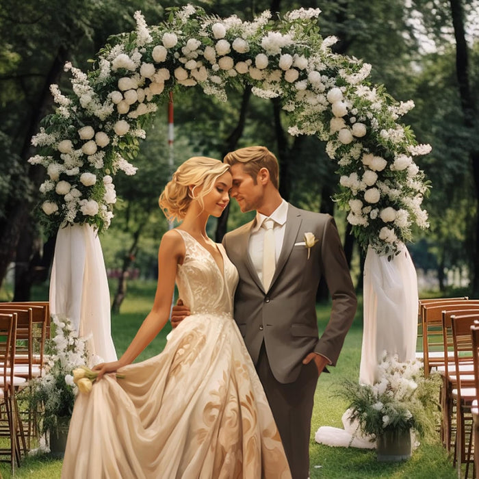 Arco da Giardino per Rampicanti, Arco da Giardino Supporto per Rose in Metallo Zincato Resistente, Arco Decorativo a Cupola per Feste e Ceremonie, 143 x 40 x 234 cm, Nero