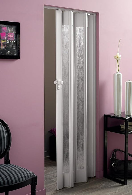 Porta A Soffiettoin pvc Royal Bianco Venato C/Inserti In Ps