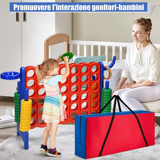 Borsa di Trasporto per Forza 4 Gigante, Borsa per Set Forza 4 con Tracolla Ergonomica e Cerniera Durevole, 84 x 22,5 x 35cm (Borsa)