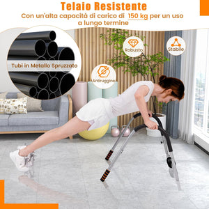 Allenatore Addominale Fitness Pieghevole, Allenatore Fitness AB con Supporto Imbottito per Testa/Collo, Assistente per Allenamento Sit Up, Esercitatore per Crunch