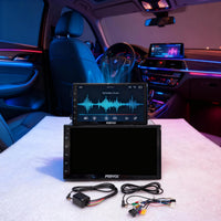 Autoradio 2 DIN 7" Touchscreen HD, Apple CarPlay e Android Auto Wireless, Bluetooth, Controllo Volante, Universale con Telecamera Retromarcia Inclusa