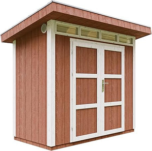Casetta da Giardino di QUALIT? PREMIUM 3m?²-L161xW294cm - TIMBELA M901A-REDWOOD RED