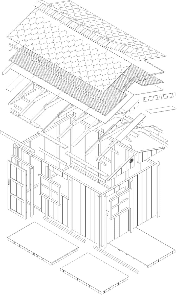 Casetta da giardino di qualit? premium 8,68 m² - H252x250x412 cm - Timbela M914-CAVERN STEEL
