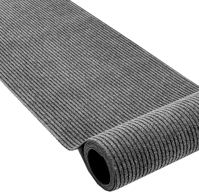 Tappeto Zerbino Grigio Antiscivolo, Altezza 1M - Vendita al Metro, Resistente, Interno/Esterno, Camper, Barche