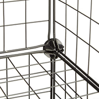 Ripiano modulare in griglia a rete 9 scomparti metallici contenitore in rete 35x35 cm nero 13_0001074