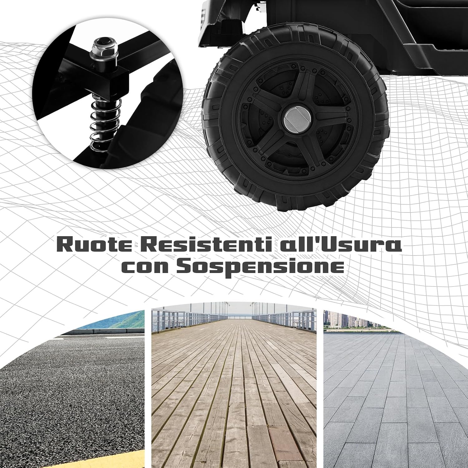 12V Auto per Bambini con Telecomando, Macchina Elettrica con Fari Luminosi, Musica, Porta USB e Aux, Velocità 2,5-4,5 km/h, Regalo per Bambini 3-7 Anni (Nero)