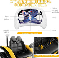 Trattore Elettrico per Bambini con Rimorchio, 2 in 1 Go Kart e Trattore per Bambini 3-8 Anni, con Telecomando e Cintura di Sicurezza a 2 Punti (Giallo)