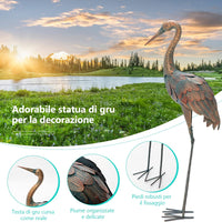 Statue da Giardino in Metallo, Set di 2 Sculture da Esterno ed Interno, Ideale per Casa, Patio, Prato e Cortile (Modello 2)