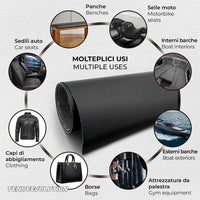 Ecopelle "Sky" - Colore Marrone - Elastica, Resistente, 100% Impermeabile - Ideale per Auto, Moto, Arredamento - Vendita al Mezzo Metro