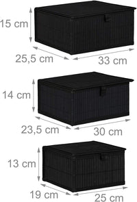 Set di 3 cestini portaoggetti decorativi in ​​bambù nero 13_0002491_2
