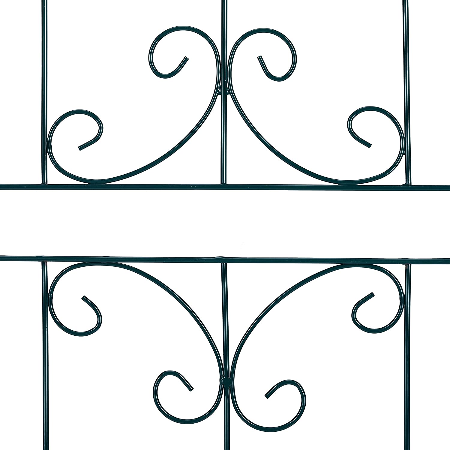 Recinzione a traliccio per piante rampicanti ad arco da giardino in ferro set da 2 verde 13_0002896_3