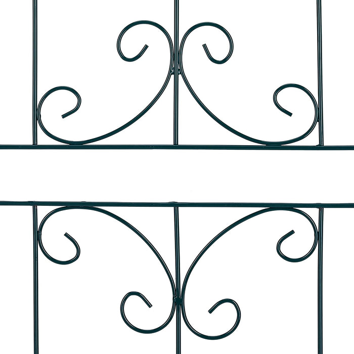 Recinzione a traliccio per piante rampicanti ad arco da giardino in ferro set da 2 verde 13_0002896_3