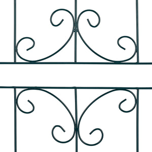 Recinzione a traliccio per piante rampicanti ad arco da giardino in ferro set da 2 verde 13_0002896_5