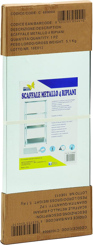 C1689004 - Scaffale in metallo 4 ripiani