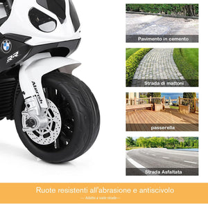 BMW Moto Cavalcabile per Bambini, Moto Giocattolo con Rotelle, Fari, Funzione Musica, Motocicletta a 3 Ruote, Regalo Perfetto per Bambini, 66 x 37 x 44,5 cm (Nero)