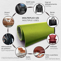 Ecopelle "Sierra" di Qualità, Colore Blu Avio 17 - Robusta, Elegante - Ideale per Auto, Moto, Arredamenti - Vendita al Mezzo Metro