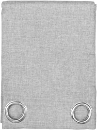 Tenda Porta Finestra Grigio 140x280 cm Tessuto Semitrasparente Coprente Occhielli Acciaio