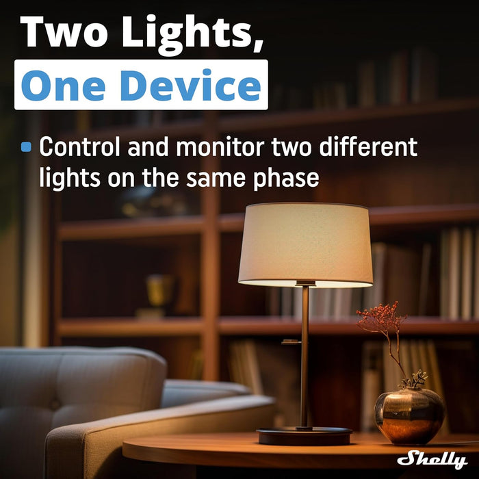 Shelly 2 PM Gen3 Interruttore intelligente per tapparelle WiFi e Bluetooth